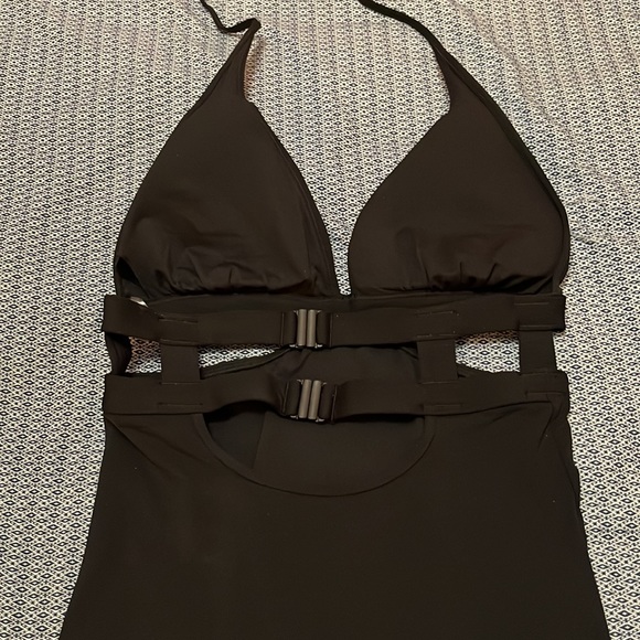 NWT Anthropologie Seafolly One piece halter with cut outs Sz US12 - Picture 5 of 9
